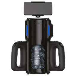 LETEN SM 500 - fel-le mozgó maszturbátor telefon tartóval (fekete)