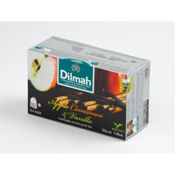 DILMAH Fekete tea, 20x1,5g, DILMAH, alma-fahéj-vanília