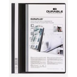 DURABLE Gyorsfűző, A4, széles, panorámás, DURABLE "DURAPLUS(R)", fekete