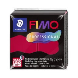 FIMO Gyurma, 57 g, égethető, FIMO "Professional", kármin