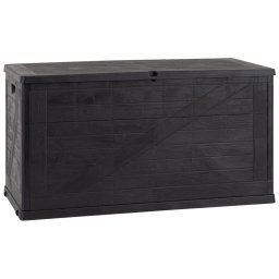 Toomax Wood műanyag kerti tároló doboz 420 L - grafit