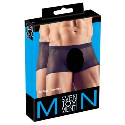 Svenjoyment - 2 részes fekete átlátszó boxer szett (S-L)