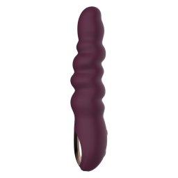 Essentials - Ribbed Power Vibe Purple Szilikonos vibrátor