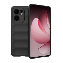 Szilikon telefonvédő (ütésállóság, kameravédő, 3D) FEKETE Oppo Reno 13 F 5G