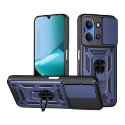 Defender szilikon telefonvédő (ütésállóság, tartógyűrű, kameravédő) SÖTÉTKÉK Xiaomi Redmi 15C 4G