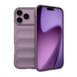 Szilikon telefonvédő (ütésállóság, kameravédő, 3D) LILA Apple iPhone 17 Pro