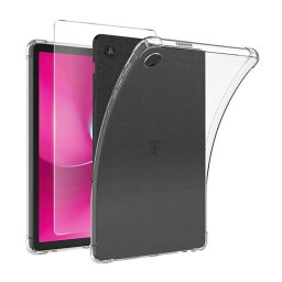 Szilikon telefonvédő (ütésállóság, légpárnás sarok + képernyővédő üveg) ÁTLÁTSZÓ T Tablet 2 5G