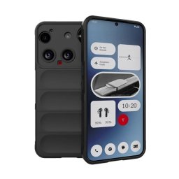 Szilikon telefonvédő (ütésállóság, kameravédő, 3D) FEKETE Nothing Phone (3)