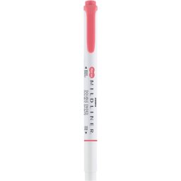 Szövegkiemelő 1,0/3,5 mm, kétvégű Zebra Mildliner Cool & Refined piros