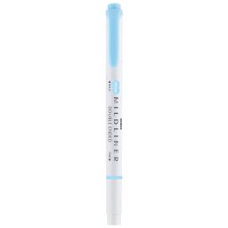 Szövegkiemelő 1,0/3,5 mm, kétvégű, Zebra Mildliner Fluorescent, kék