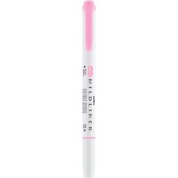 Szövegkiemelő 1,0/3,5 mm, kétvégű, Zebra Mildliner Fluorescent, rózsaszín