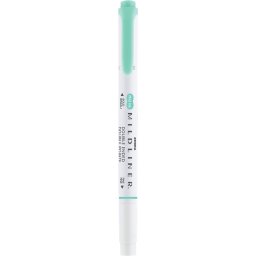 Szövegkiemelő 1,0/3,5 mm, kétvégű, Zebra Mildliner Fluorescent, türkiz