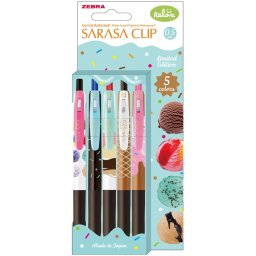 Zseléstoll 0,5 mm Zebra Sarasa Clip Ice Cream, 5 különböző szín
