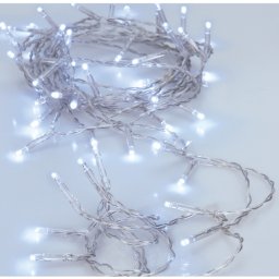 80 LED-es elemes időzíthető karácsonyi fényfüzér, hideg fehér, 8 m