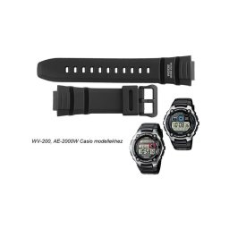 WV-200-1 AE-2000W-AE-2100W Casio fekete műanyag szíj