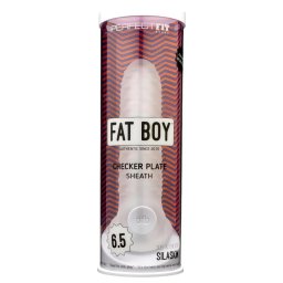 Fat Boy Checker Box - péniszköpeny (17cm) - fehér