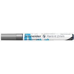 SCHNEIDER Dekormarker, akril, 2 mm, SCHNEIDER "Paint-It 310", ezüst