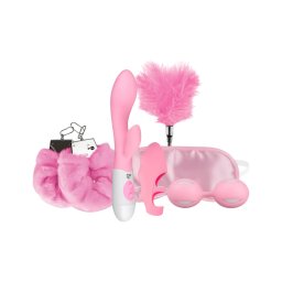 LoveBoxxx I love Pink - pink vibrátoros kötöző szett pároknak (6 részes)