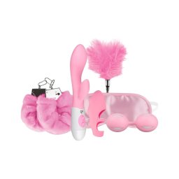 LoveBoxxx I love Pink - vibrátoros kötöző szett (6 részes) - pink