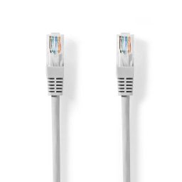 Nedis CCGL85230GY50 - Hálózati kábel CAT6 | RJ45 dugó | RJ45 dugó | U/UTP | 5,00 m | Kerek | PVC | Szürke | Címke