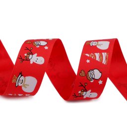 Karácsonyi ripsszalag glitteres 25 mm grosgrain