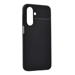 Szilikon telefonvédő (ütésállóság, légpárnás sarok, karbon minta) FEKETE Samsung Galaxy A17 5G (SM-A176)