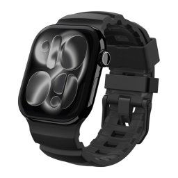 SPIGEN WBS2 pótszíj (egyedi méret, nagy, szilikon, állítható) FEKETE Apple Watch Series 5 44mm, Watch Series 4 44mm, Watch Series 3 42mm