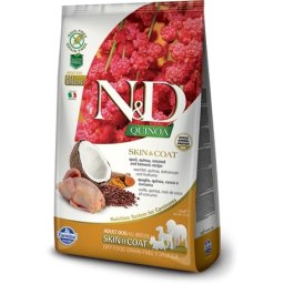 N&D Dog Grain Free Quinoa Skin & Coat Quail Adult Medium & Maxi – Bőr- és szőrproblémákra - 7kg