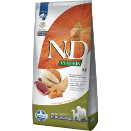 N&D Dog Grain Free Adult Medium/Maxi sütőtök, kacsa & sárgadinnye szuperprémium kutyatáp (2 x 12 kg) 24kg