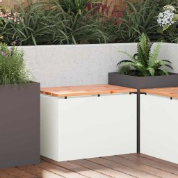 vidaXL Kerti pad Fehér 60 x 40 x 43 cm Acél