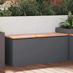 vidaXL Kerti pad Antracit 100 x 40 x 43 cm Acél