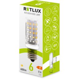 RLL 459 E14 E14 6W motorháztető sütő WW RETLUX