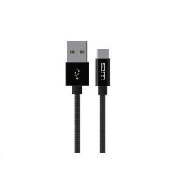 WG - C típusú adatkábel USB-A-ra / 3m / nejlon fonott / fekete