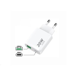 WG - Hálózati töltő 2x USB, 1x USB-C PD 20W 1x USB-A QC3.0 18W, fehér színben