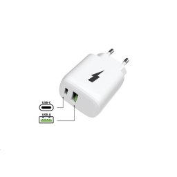 WG - Hálózati töltő 2x USB, 1x USB-C PD PPS 3.0 30W 1x USB-A QC4 18W, fehér színben