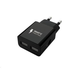 WG - Hálózati töltő 2x USB-A 2, 4A, fekete