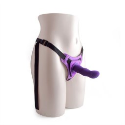 Toyz4Lovers - strap-on hám, hullámos dildóval (lila)