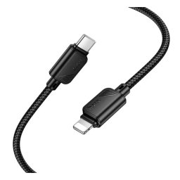 HOCO X113 adatkábel (Type-C - lightning, 27W, PD gyorstöltő, 100cm) FEKETE