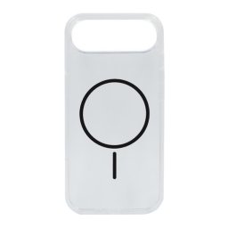 Szilikon telefonvédő (ultravékony, műanyag hátlap, MagSafe, légpárnás sarok) FEKETE Apple iPhone 17 Air