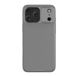 NILLKIN CAMSHIELD PRO szilikon telefonvédő (ütésállóság, kameravédő, csíkos) TITÁNSZÜRKE Apple iPhone 17 Pro