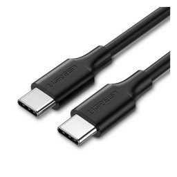 UGREEN US286 adatkábel (Type-C - Type-C, 3A, PD gyorstöltő, 50cm) FEKETE