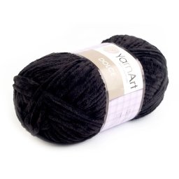 YarnArt Dolce zsenília kötő- és horgoló fonal, 100g, 742, fekete