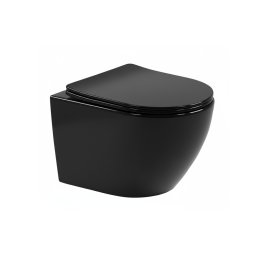 Delano fali rimless WC soft-close ülőkével fekete