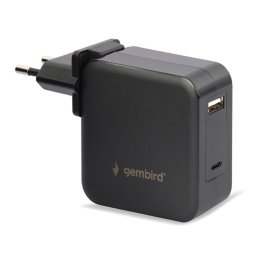 Univerzális notebook hálózati töltő 1xUSB 1xUSB-C Gembird (NPA-PD60-01)