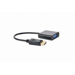 DisplayPort / VGA D-sub adapter kábel 0.2m fekete Gembird (A-DPM-VGAF-02)