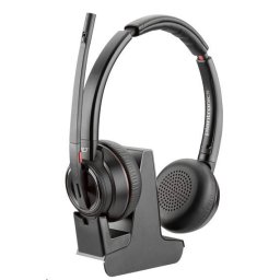 Poly Savi 8220 UC-M fejhallgató, DECT, ANC, USB-A, sztereó
