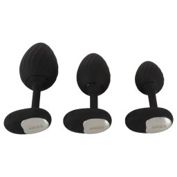 ANOS - vibrációs anál plug szett (fekete)