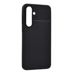 Szilikon telefonvédő (ütésállóság, légpárnás sarok, karbon minta) FEKETE Samsung Galaxy S25 FE (SM-S731)