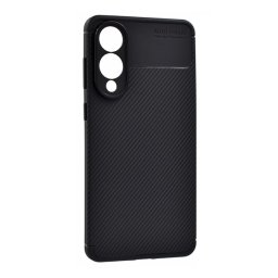 Szilikon telefonvédő (ütésállóság, légpárnás sarok, karbon minta) FEKETE Samsung Galaxy S25 Edge (SM-S937)