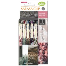 Zseléstoll 0,5 mm Zebra Sarasa Clip Calming Moment, 5 különböző szín